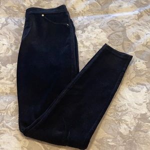 Black corduroy leggings